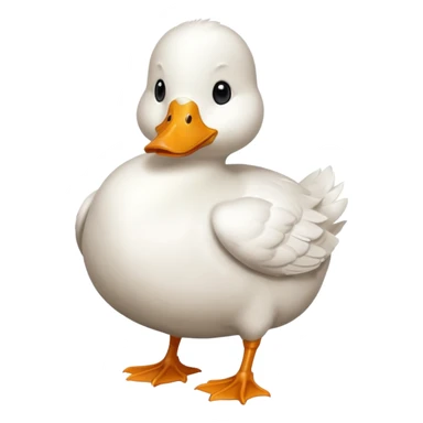 white duck standing sticker