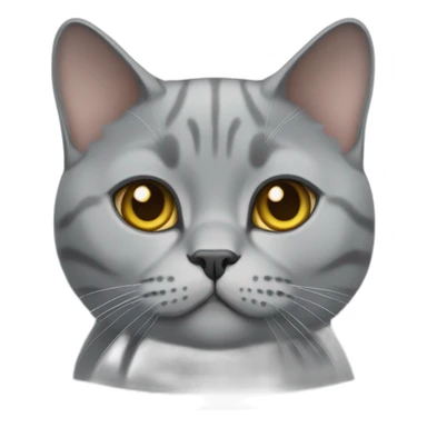 British shorthair cat gray sticker