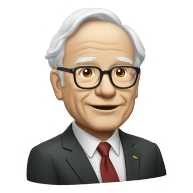 Warren buffet a full-body side view sticker
