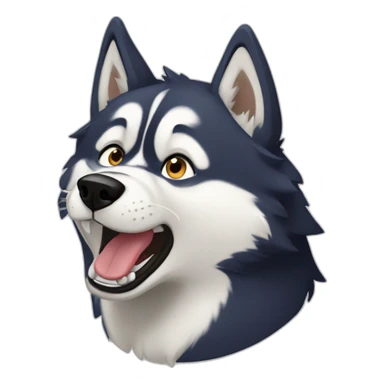 A husky slapping his face sticker
