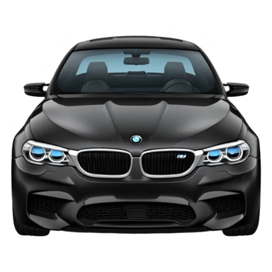 Bmw m5 black with lights on night time sticker