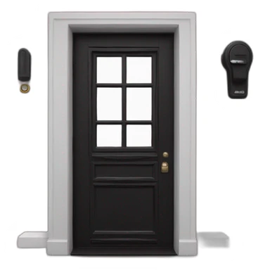 Large rectangular matte black door white th pink ocular handle and a vertical BCD sight Adjacent sticker