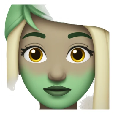 sag green lashes and eyebrows sticker