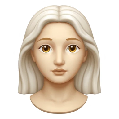 Marble style statue of woman face  sticker