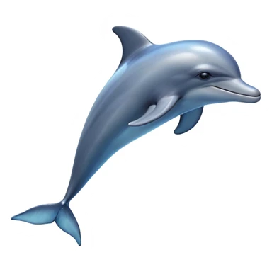 Cinematic Noble Dolphin Portrait Emoji, Poised and graceful, with a sleek, streamlined body of smooth, silvery-blue skin and a gentle, arched dorsal fin, deep, soulful eyes exuding intelligence, Simplified yet sharp and sophisticated features, highly detailed, glowing with a soft, aquatic luminescence, high shine, intelligent and elegant, stylized with an air of oceanic majesty, focused and fluid, soft glowing outline, capturing the essence of a watchful and confident marine guardian that seems ready to leap out of the screen with effortless authority! sticker