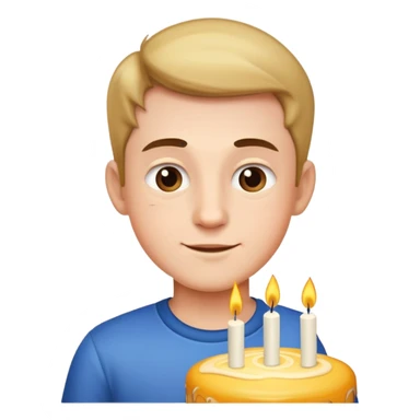 Boy celebrating his 43rd birthday sticker