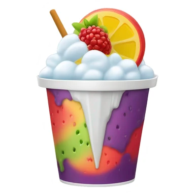 Fresh fruit shave ice in cup sticker