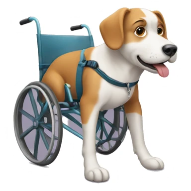Dog in wheelchair sticker