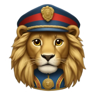 A lion wearing a Yemeni uniform sticker