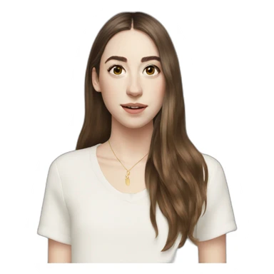 Alana Haim brown hair sticker