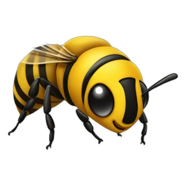 A male bee and a female bee sticker