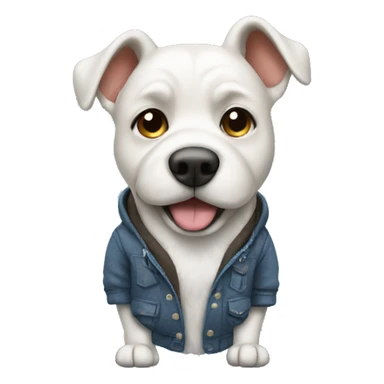 Dog wearing clothes sticker