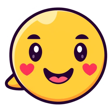 Emoji face with heart eyes and sticking tongue out sticker