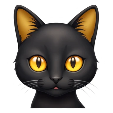 Black cat with golden eyes sticker