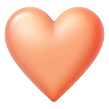 Pastel peach color heart sticker
