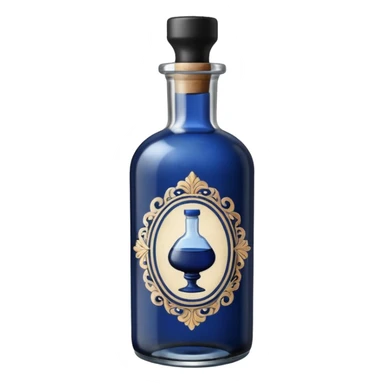 Ink bottle with label
 sticker