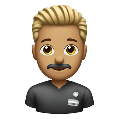 barber with clippers sticker