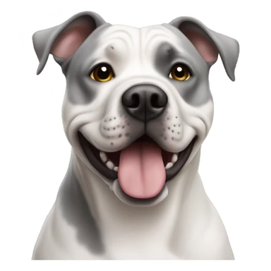 Gray staffordshire terrior  sticker