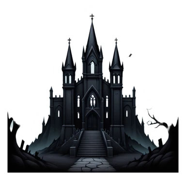 Badass dark gothic edgy scenery  sticker