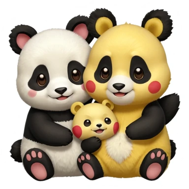Pickachu with Kung fu panda po as friend  sticker