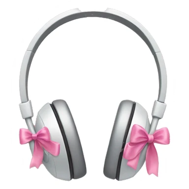 Headphones with pink bows sticker