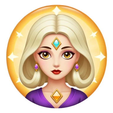 Vintage female psychic sticker