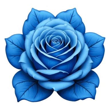 Rose emoji but make it blue instead of red and have it exactly like the original one sticker