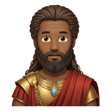 ancient Rome black men long hair long bearded sticker