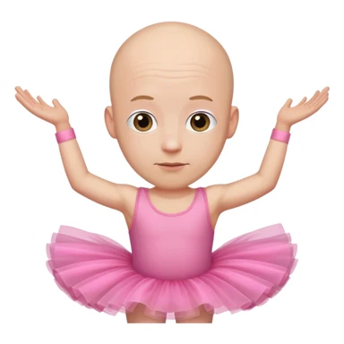 Bald man in tutu sticker