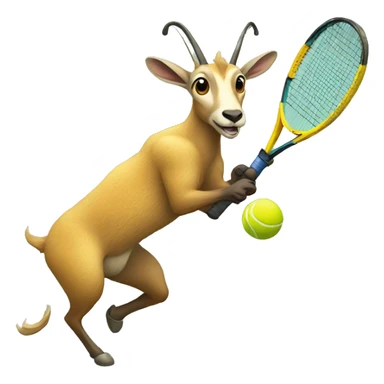Chamois playing tennis sticker