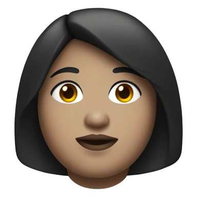 fat girl with a black bob and a 4 o clock shadow sticker