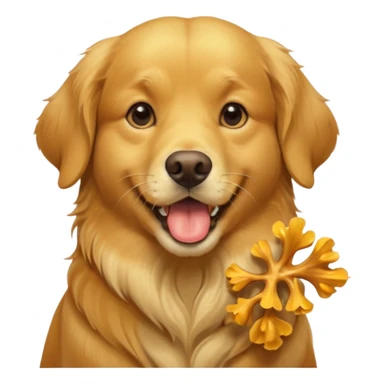 Grown up Golden retriever with chanterelles  sticker