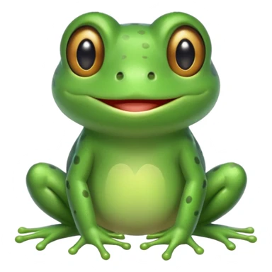 a cute little frog with a bow sticker