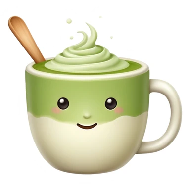 matcha latte in mug  sticker