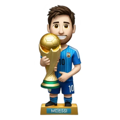 LIONEL MESSI WITH WORLD CUP TROPHY sticker