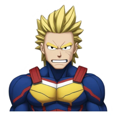 All might my hero academia motivated sticker