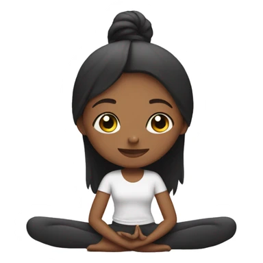 girl doing yoga sticker