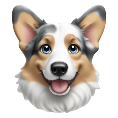 Blue Merle welsh corgi sticker