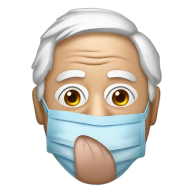 bernie sanders with mouth mask sticker