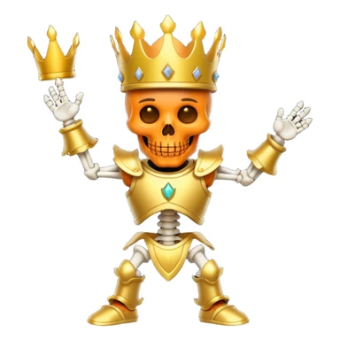 creame un emote de la skin Inferno Skeleton Balvin de fortnite, es naranja la skin sticker