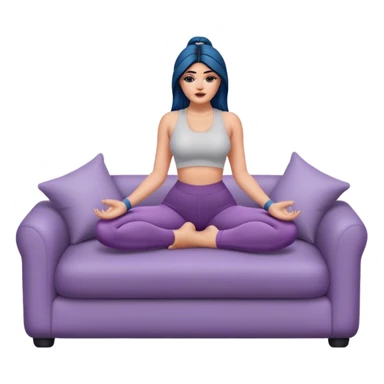 realistic kylie jenner in yoga pants on couch sticker