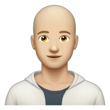 21 year old white guy with shaved head sticker