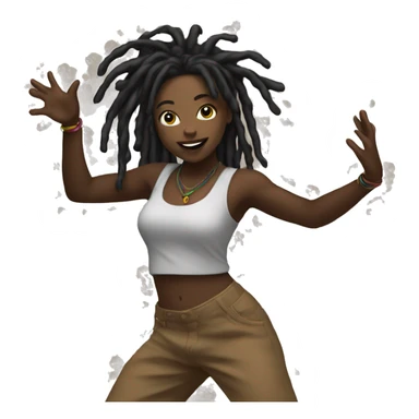 BLACK GIRL WITH DREADS DANCING sticker