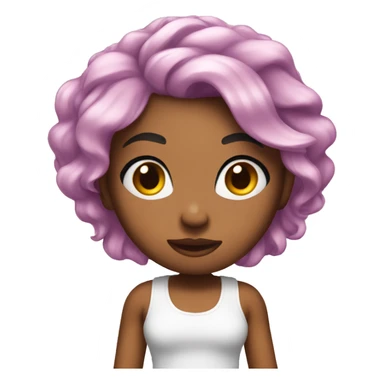 Girly baddie emoji sticker
