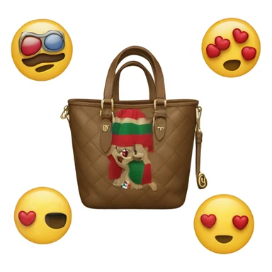 un bolso estilo gucci en emoji sticker