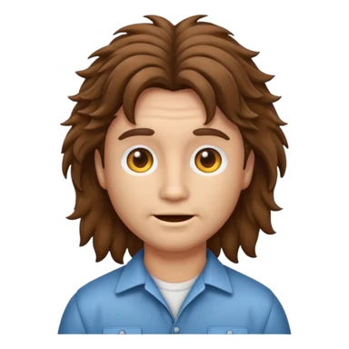 emoji of a mullet sticker