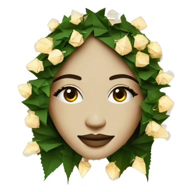  Hemp 420 lady face made of 420 origami newspaper roses hemp leaves lantern fairy lights burning paper and hemp leaves in hair fairy lights sticker