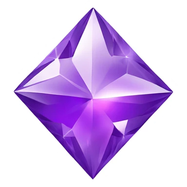purple diamond star, silver margins, shiny four point star sticker