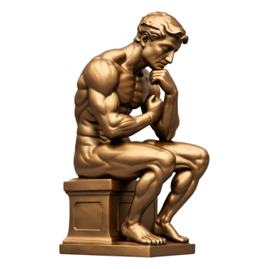the thinker statue sticker
