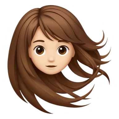 fios de cabelo soltos sticker